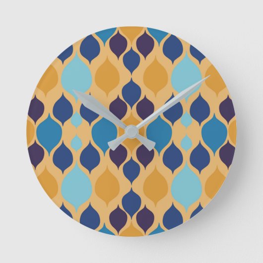 Midden-eeuwen 1960 Geometrische geel Ronde Klok (Voorkant)