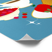 Midden-eeuwen bieden Bedankt Retro Happy Thanksgiv Poster (Hoek)