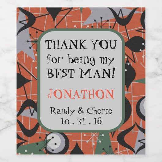 Midden-eeuwen Dank je beste wijnetiketten Wijn Etiket (Enkel label)