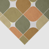 Midden eeuws abstract bruin oranje tan patroon tissuepapier (Detail)