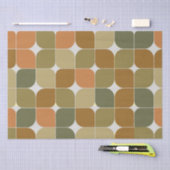 Midden eeuws abstract bruin oranje tan patroon tissuepapier (Craft)