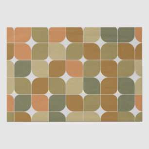 Midden eeuws abstract bruin oranje tan patroon tissuepapier
