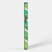 Midden eeuws abstract geometrisch groen patroon iPhone hoesje (Rechterkant)