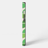 Midden eeuws abstract geometrisch groen patroon iPhone hoesje (Linkerkant)