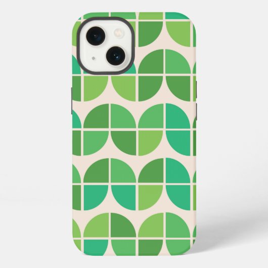 Midden eeuws abstract geometrisch groen patroon iPhone hoesje (Achterkant)