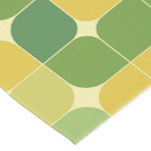 Midden eeuws abstract groen oranje geel korte tafelloper (Hoek)