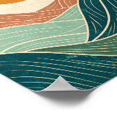 Midden-eeuws Abstract landschap Poster (Hoek)