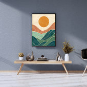 Midden-eeuws Abstract landschap Poster