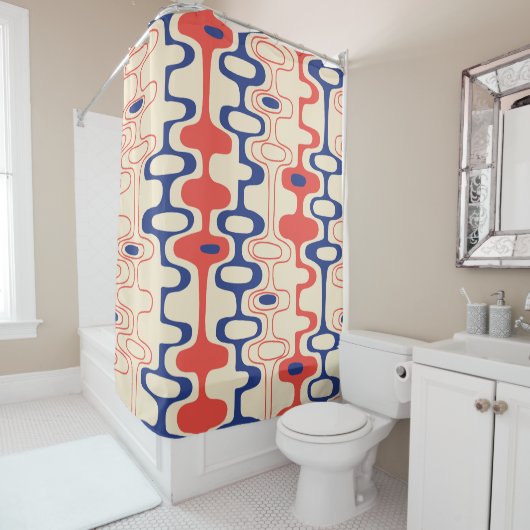 Midden-eeuws abstract: modern naadloos design. douchegordijn (In situ)