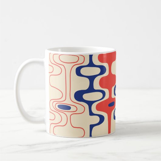 Midden-eeuws abstract: modern naadloos design. koffiemok (Links)