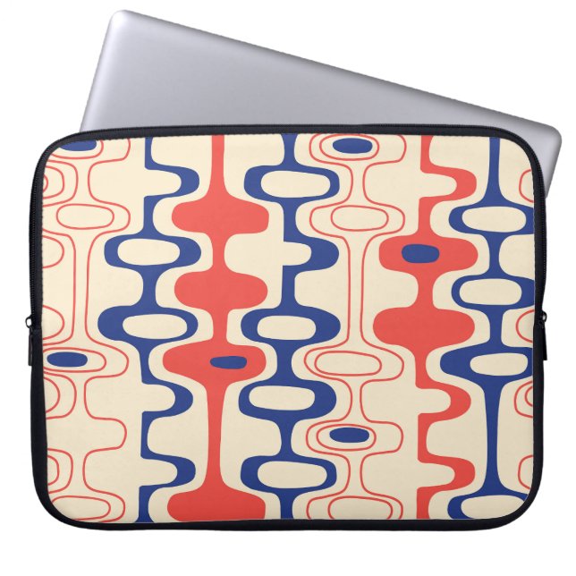 Midden-eeuws abstract: modern naadloos design. laptop sleeve (Voorkant)