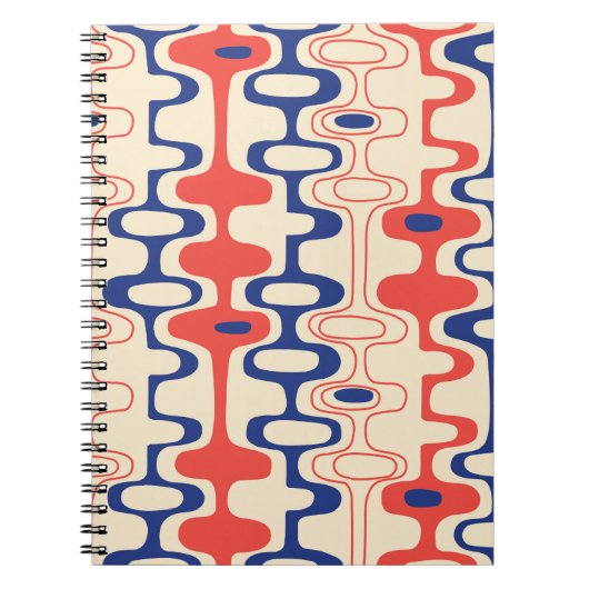 Midden-eeuws abstract: modern naadloos design. notitieboek (Voorkant)