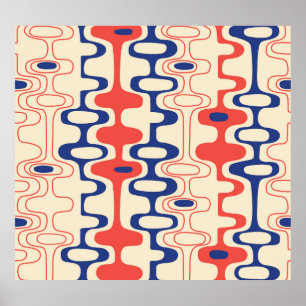 Midden-eeuws abstract: modern naadloos design. poster