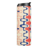 Midden-eeuws abstract: modern naadloos design. thermosbeker (Gedraaid links)