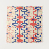 Midden-eeuws abstract: modern naadloos design. wandkleed (Voorkant)