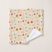 Midden-eeuws Abstract patroon 29 Cream Bad Handdoek (Wasdoekje)