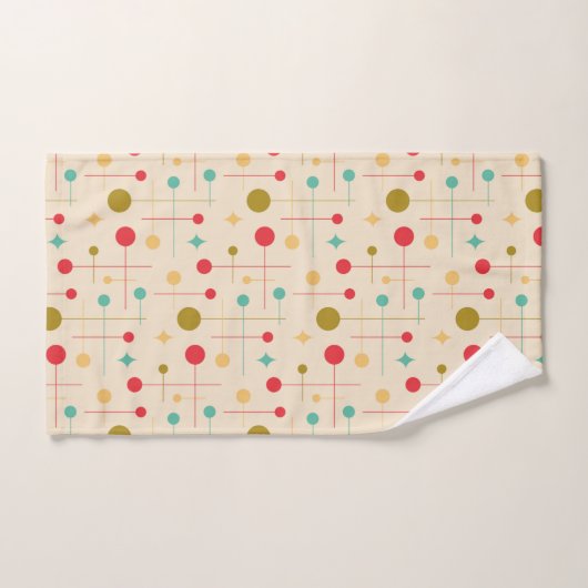 Midden-eeuws Abstract patroon 29 Cream Bad Handdoek (Handdoek)