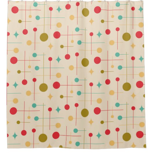 Midden-eeuws Abstract patroon 29 Cream Douchegordijn (Voorkant)