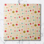 Midden-eeuws Abstract patroon 29 Cream Tegeltje<br><div class="desc">Dit abstracte retro-ontwerp combineert de sfeer van het midden van de eeuw,  de jaren 50,  60,  modernisme en weerspiegelt retro  vibes. Perfect voor mensen die houden van de retro en  esthetiek.</div>