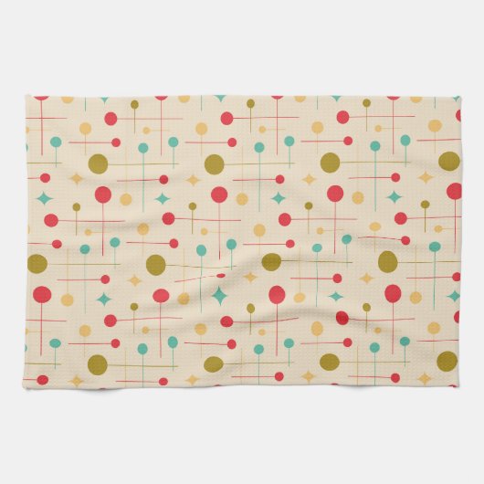 Midden-eeuws Abstract patroon 29 Cream Theedoek (Horizontaal)