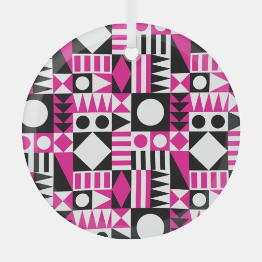 Midden-eeuws abstract patroon. glas ornament (Voorkant)