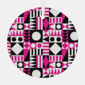 Midden-eeuws abstract patroon. glas ornament (Achterkant)