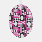 Midden-eeuws abstract patroon. glas ornament (Voorkant links)