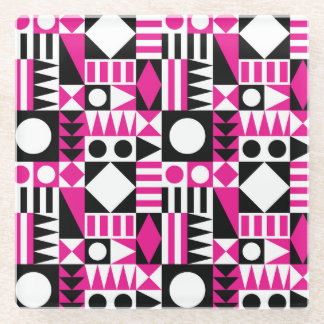 Midden-eeuws abstract patroon. glazen onderzetter