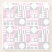 Midden-eeuws abstract patroon. glazen onderzetter (Achterkant)