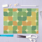 Midden eeuws abstract patroon groen oranje tissuepapier (Craft)