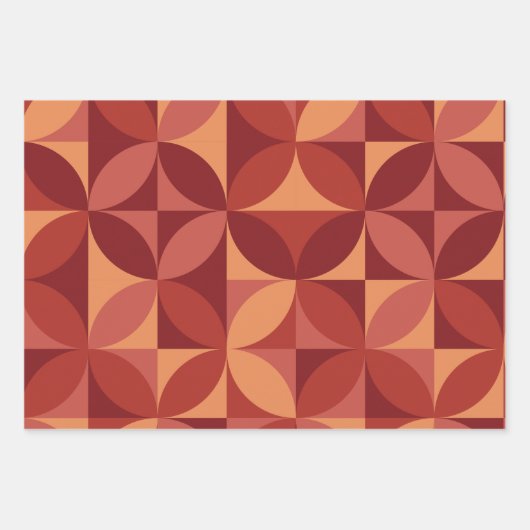 Midden-eeuws Abstract patroon in Bourgondië Inpakpapier Vel (Voorkant 2)