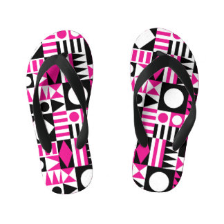 Midden-eeuws abstract patroon. kinder teenslippers