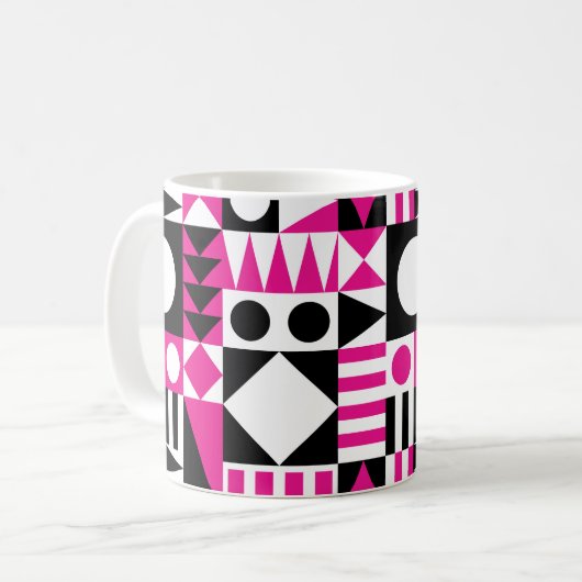 Midden-eeuws abstract patroon. koffiemok (Voorkant links)