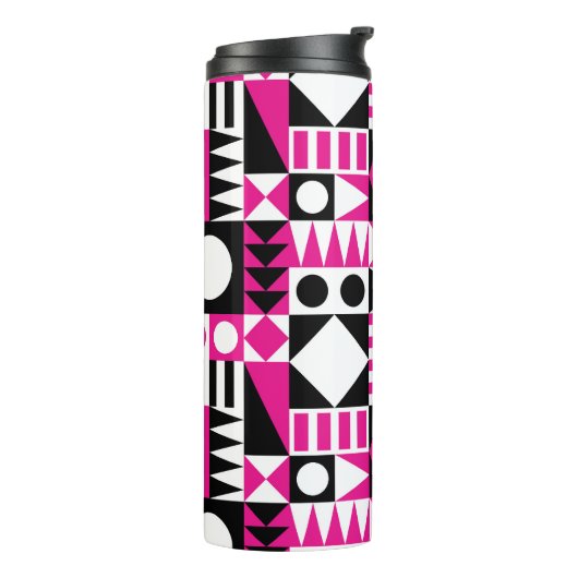 Midden-eeuws abstract patroon. thermosbeker (Gedraaid links)