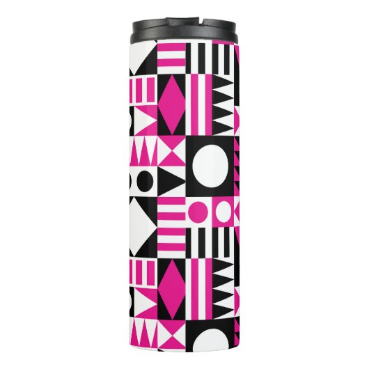 Midden-eeuws abstract patroon. thermosbeker (Achterkant)