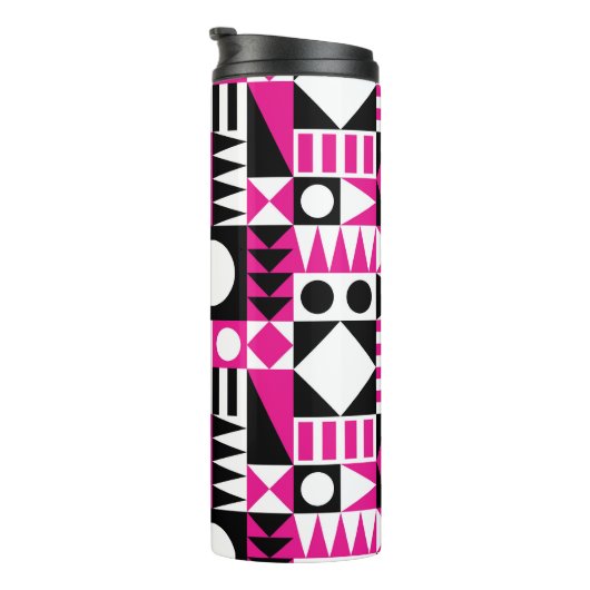 Midden-eeuws abstract patroon. thermosbeker (Geroteerd rechts)