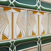 Midden-eeuws Art Nouveau Symmetrie Sinaasappel Tegeltje