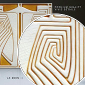 Midden-eeuws Art Nouveau Symmetrie Sinaasappel Tegeltje