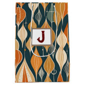 Midden eeuws atoomdruppels oker  moderne retro  medium cadeauzakje (Achterkant)