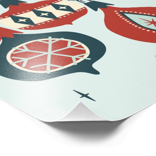 Midden-eeuws atoomkerst foto afdruk (Hoek)