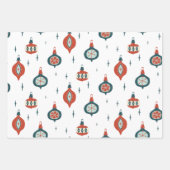 Midden-eeuws atoomkerst inpakpapier vel (Voorkant 3)