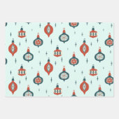 Midden-eeuws atoomkerst inpakpapier vel (Voorkant)