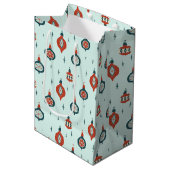 Midden-eeuws atoomkerst medium cadeauzakje (Voorkant Gekanteld)