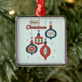Midden-eeuws atoomkerst metalen ornament