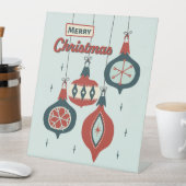 Midden-eeuws atoomkerst reclamebord met voetstuk (Insitu)