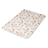 Midden-eeuws atoomtijdspatroon 36 Sinaasappel, bru Badmat (Gekanteld)