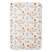 Midden-eeuws atoomtijdspatroon 36 Sinaasappel, bru Badmat (Voorkant Verticaal)