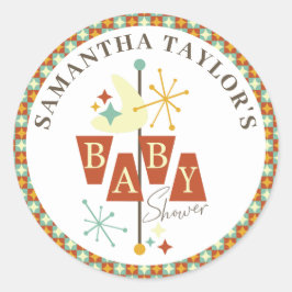 Midden-eeuws Baby shower geeft de voorkeur aan Sti Ronde Sticker