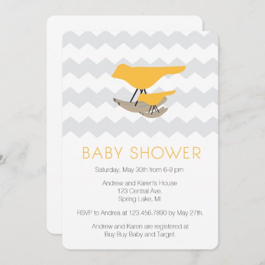 Midden-eeuws Baby shower Kaart (Voorkant / Achterkant)