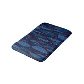 Midden-eeuws blauw atomisch naadloos patroon badmat (Gekanteld)